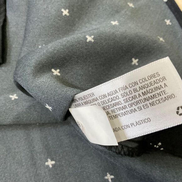 Ava & Viv career blouse plus size 3X black w star print long sleeve button up - Picture 9 of 12